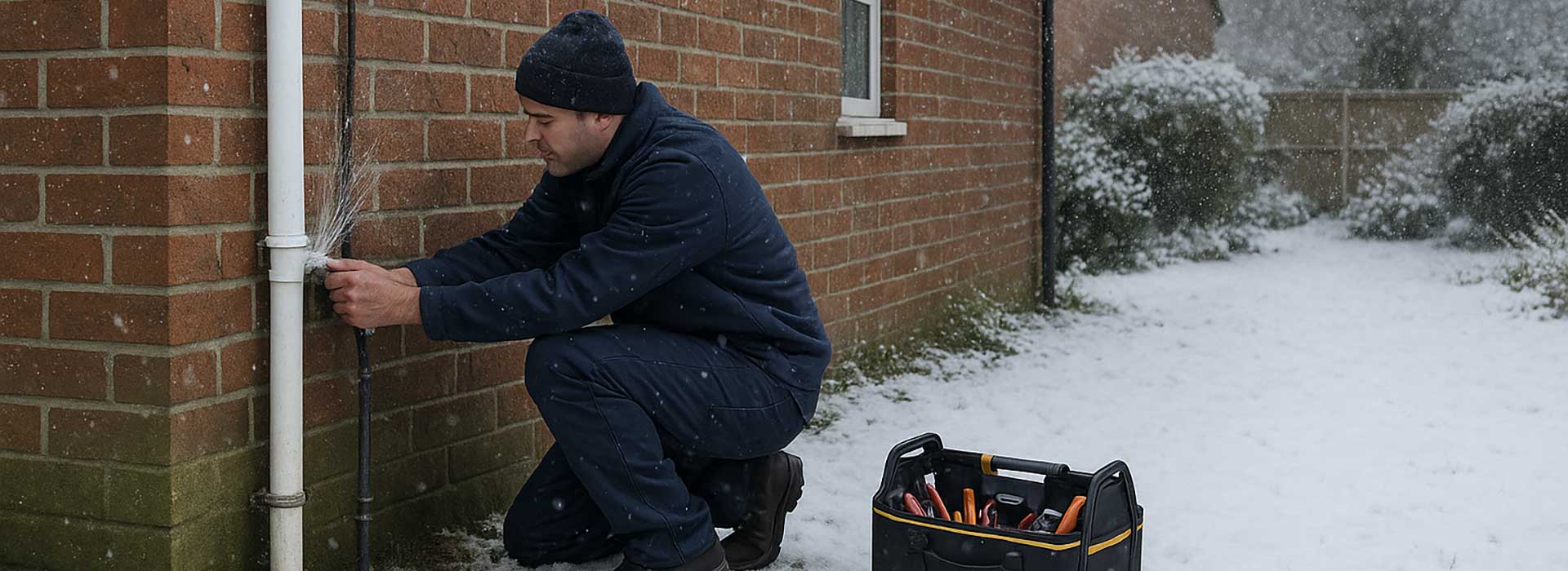 Emergency plumber fixing a leak